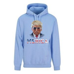 Trump 4th Of July Merica Funny T Rump American Gift Unisex Surf Hoodie