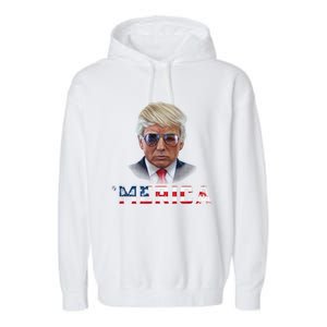 Trump 4th Of July Merica Funny T Rump American Gift Garment-Dyed Fleece Hoodie