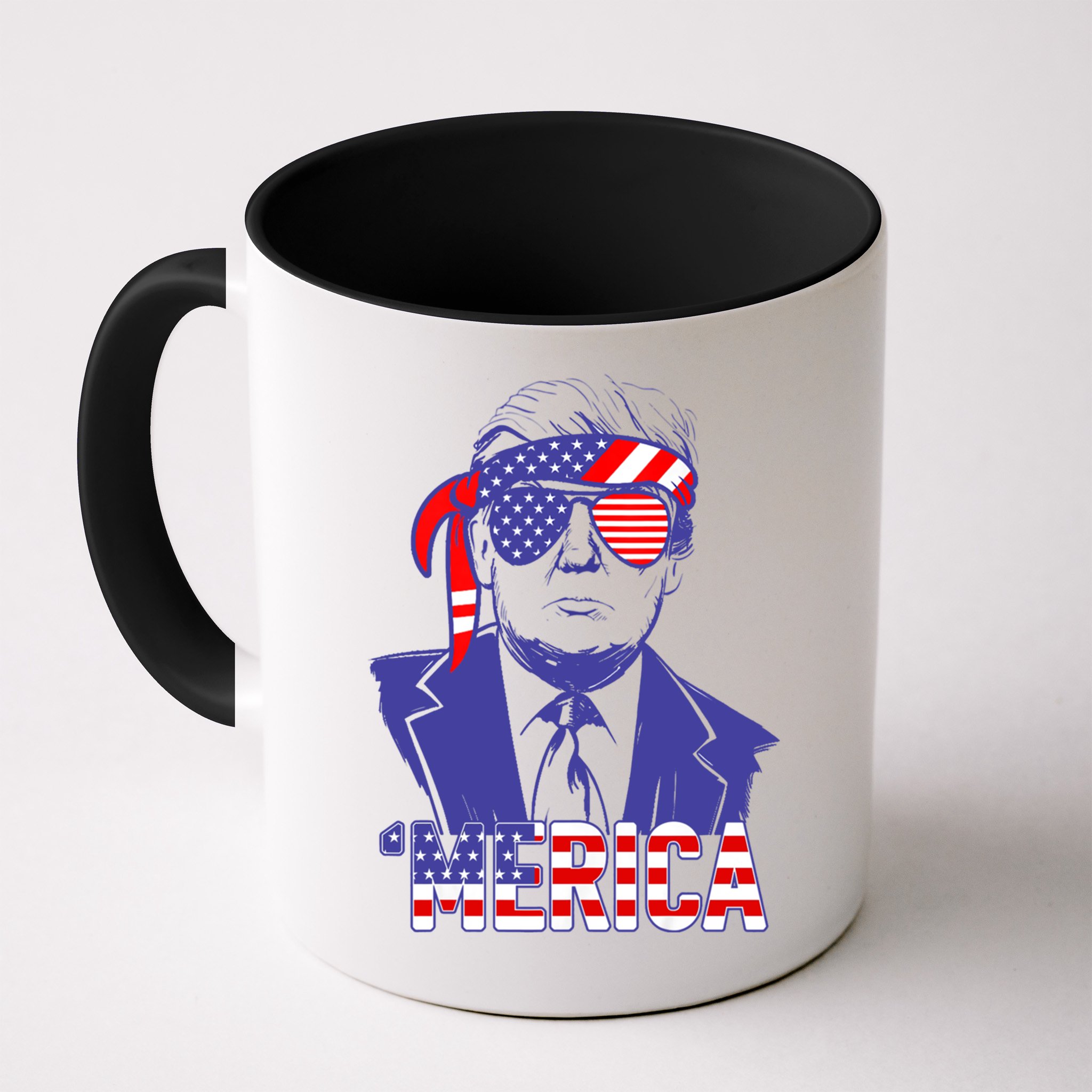 Trump 4th Of July Merica Usa American Flag Vintage Gift Mug
