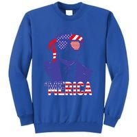 Trump 4th Of July Merica Usa American Flag Vintage Gift Tall Sweatshirt