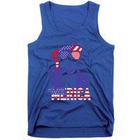 Trump 4th Of July Merica Usa American Flag Vintage Gift Tank Top