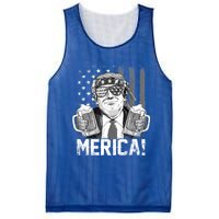 Trump 4th Of July Merica Usa American Flag Vintage Gift Mesh Reversible Basketball Jersey Tank