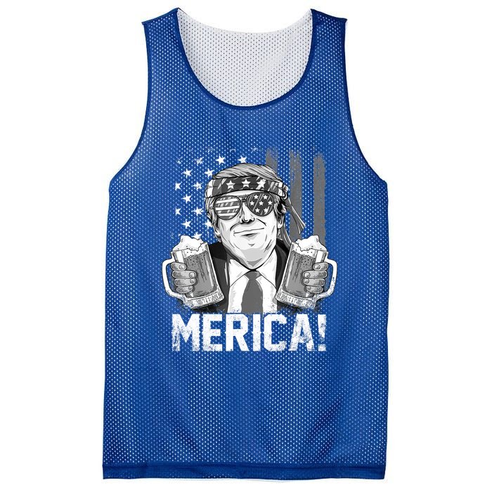 Trump 4th Of July Merica Usa American Flag Vintage Gift Mesh Reversible Basketball Jersey Tank