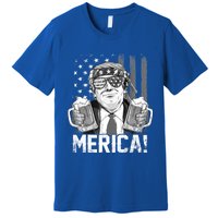 Trump 4th Of July Merica Usa American Flag Vintage Gift Premium T-Shirt