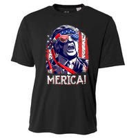 Trump 4th Of July Merica Usa American Flag Vintage Cooling Performance Crew T-Shirt