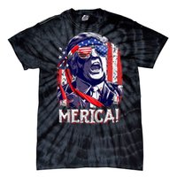 Trump 4th Of July Merica Usa American Flag Vintage Tie-Dye T-Shirt