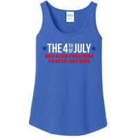 The 4th Of July Because Freedom Tastes Like Bbq Cool Gift Ladies Essential Tank