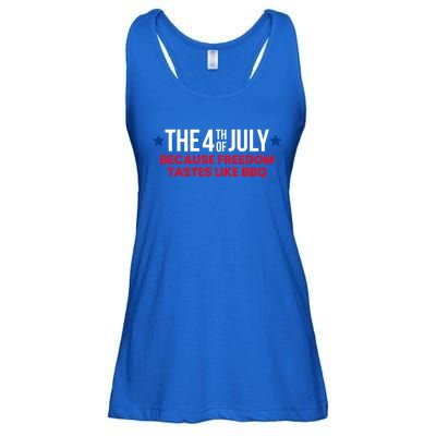 The 4th Of July Because Freedom Tastes Like Bbq Cool Gift Ladies Essential Flowy Tank