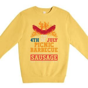 The 4th Of July Picnic Barbecue Was Bad Holiday Wurst Gift Premium Crewneck Sweatshirt