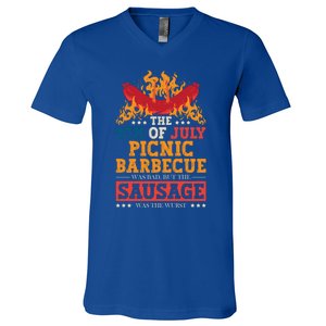 The 4th Of July Picnic Barbecue Was Bad Holiday Wurst Gift V-Neck T-Shirt