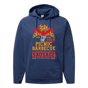 The 4th Of July Picnic Barbecue Was Bad Holiday Wurst Gift Performance Fleece Hoodie