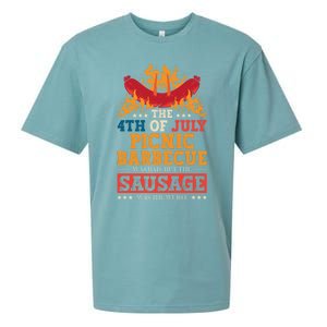 The 4th Of July Picnic Barbecue Was Bad Holiday Wurst Gift Sueded Cloud Jersey T-Shirt