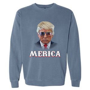 Trump 4th Of July Merica Funny D Onal T Rump 2024 Gift Garment-Dyed Sweatshirt