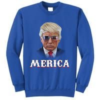 Trump 4th Of July Merica Funny D Onal T Rump 2024 Gift Sweatshirt