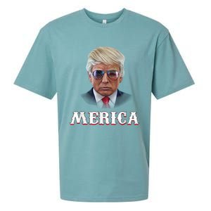 Trump 4th Of July Merica Funny D Onal T Rump 2024 Gift Sueded Cloud Jersey T-Shirt