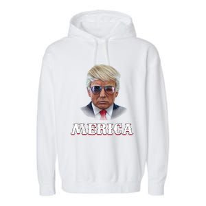 Trump 4th Of July Merica Funny D Onal T Rump 2024 Gift Garment-Dyed Fleece Hoodie