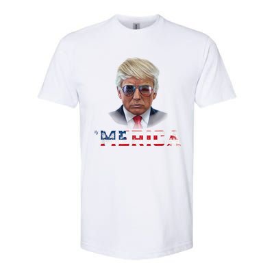 Trump 4th Of July Merica Funny T Rump American Gift Softstyle® CVC T-Shirt