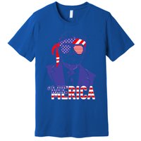 Trump 4th Of July Merica Usa American Flag Vintage Meaningful Gift Premium T-Shirt