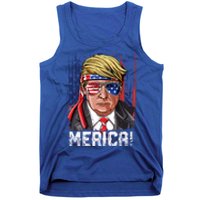 Trump 4th Of July Merica Usa American Flag Vintage Gift Tank Top