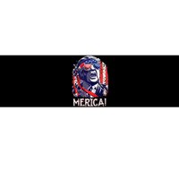 Trump 4th Of July Merica Women Usa American Flag Bumper Sticker