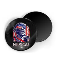 Trump 4th Of July Merica Women Usa American Flag Magnet