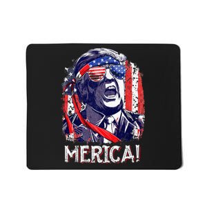 Trump 4th Of July Merica Women Usa American Flag Mousepad