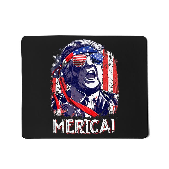 Trump 4th Of July Merica Women Usa American Flag Mousepad