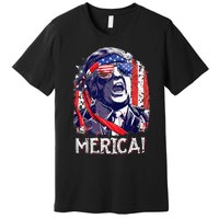 Trump 4th Of July Merica Women Usa American Flag Premium T-Shirt