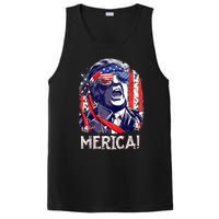 Trump 4th Of July Merica Women Usa American Flag PosiCharge Competitor Tank