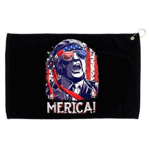 Trump 4th Of July Merica Women Usa American Flag Grommeted Golf Towel