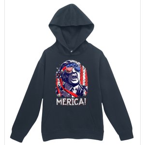 Trump 4th Of July Merica Women Usa American Flag Urban Pullover Hoodie