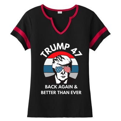 Trump 47 President Ladies Halftime Notch Neck Tee