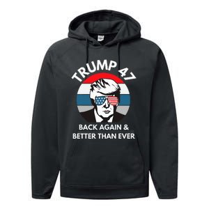 Trump 47 President Performance Fleece Hoodie