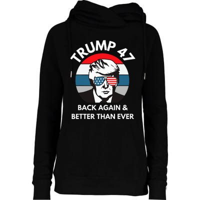 Trump 47 President Womens Funnel Neck Pullover Hood