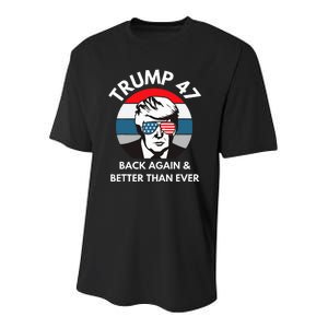 Trump 47 President Youth Performance Sprint T-Shirt