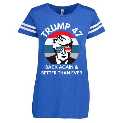 Trump 47 President Enza Ladies Jersey Football T-Shirt