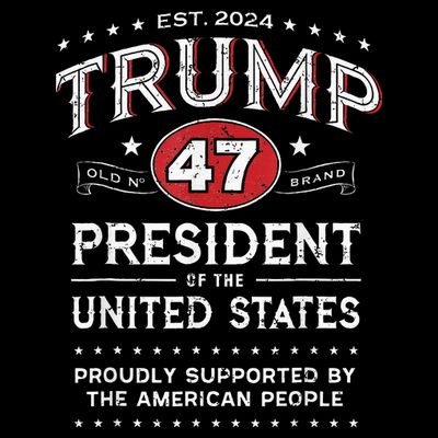 Trump 47th President Vintage Whiskey Label Fun Trump 2024 T-Shirt