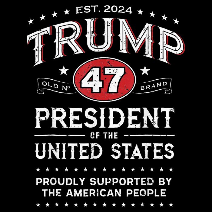 Trump 47th President Vintage Whiskey Label Fun Trump 2024 T-Shirt