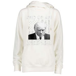 Trump 47th President Inauguration Day January 2025 Patriotic Womens Funnel Neck Pullover Hood