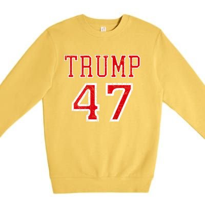 Trump 47 President Team Football Jersey Style 2024 Premium Crewneck Sweatshirt