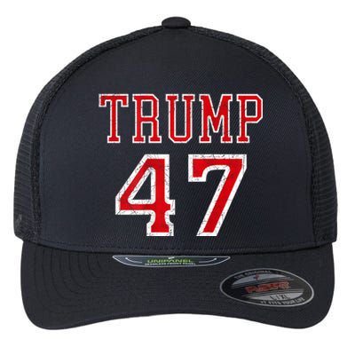 Trump 47 President Team Football Jersey Style 2024 Flexfit Unipanel Trucker Cap