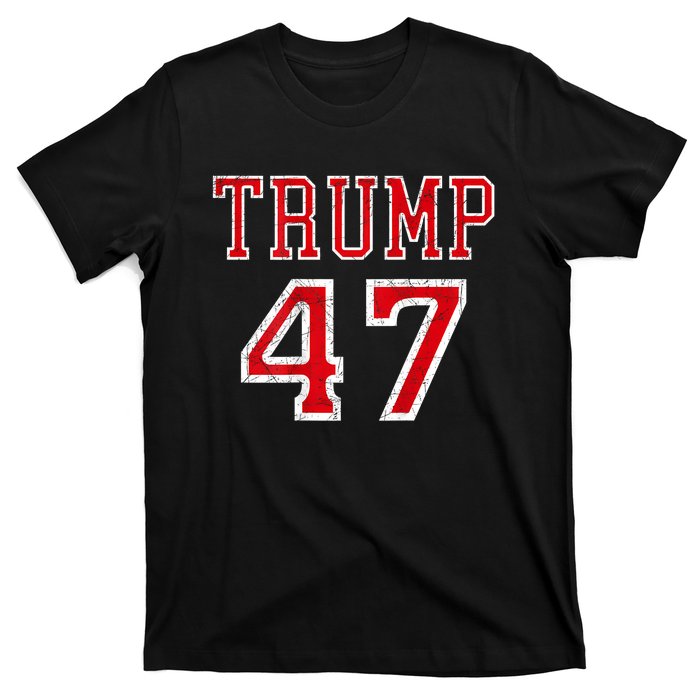 Trump 47 President Team Football Jersey Style 2024 T-Shirt