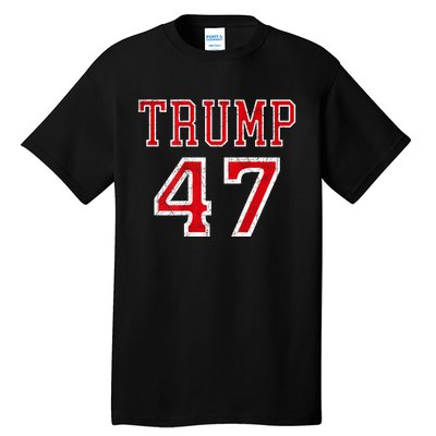 Trump 47 President Team Football Jersey Style 2024 Tall T-Shirt