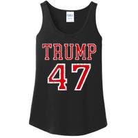 Trump 47 President Team Football Jersey Style 2024 Ladies Essential Tank