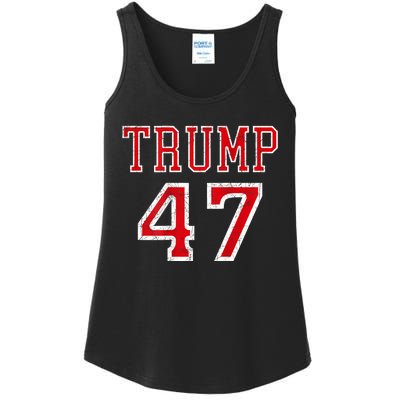 Trump 47 President Team Football Jersey Style 2024 Ladies Essential Tank