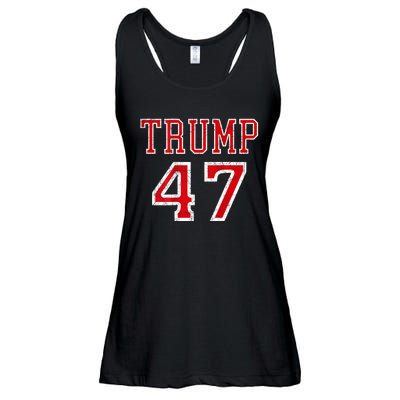 Trump 47 President Team Football Jersey Style 2024 Ladies Essential Flowy Tank