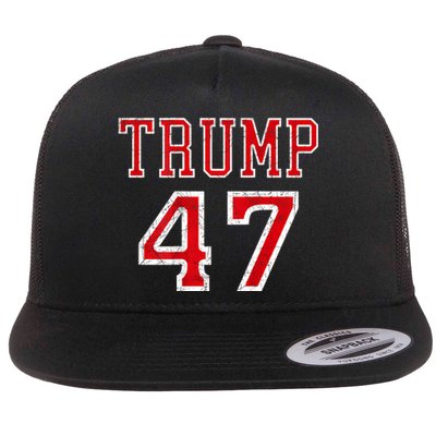 Trump 47 President Team Football Jersey Style 2024 Flat Bill Trucker Hat