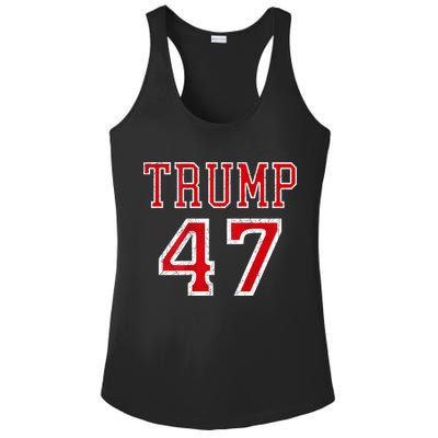 Trump 47 President Team Football Jersey Style 2024 Ladies PosiCharge Competitor Racerback Tank