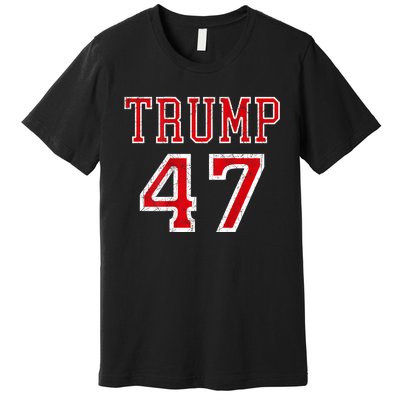 Trump 47 President Team Football Jersey Style 2024 Premium T-Shirt