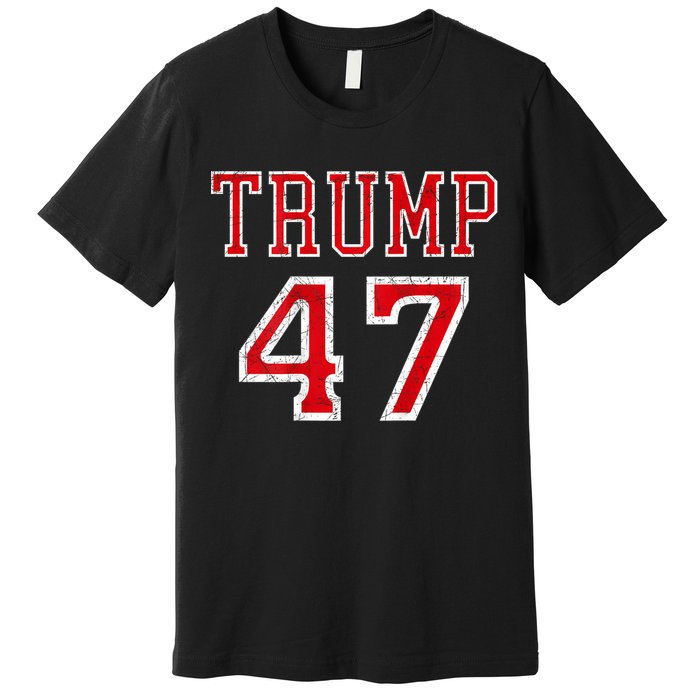 Trump 47 President Team Football Jersey Style 2024 Premium T-Shirt